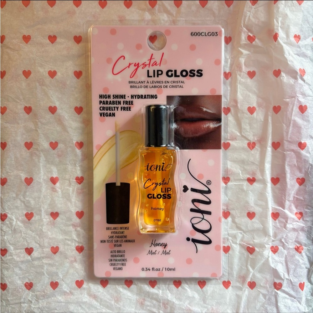 Ioni “Honey” Crystal Lip Balm - Vegan, High Shine!